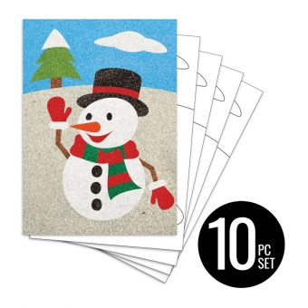 Peel 'N Stick Sand Art Board #24 - Snowman Multi Set *SHIPPING INCLUDED via USPS within USA*