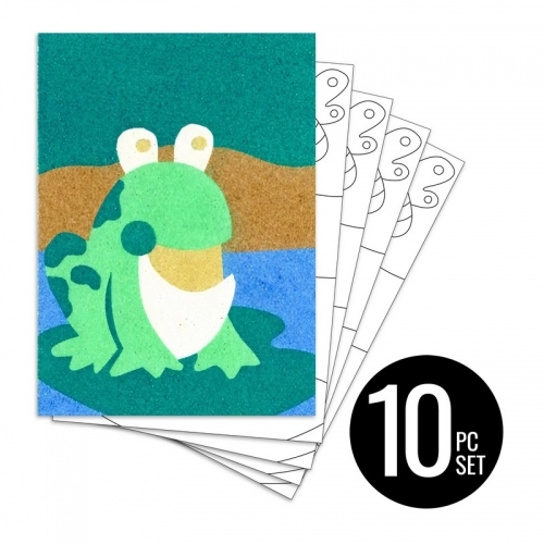 Peel 'N Stick Sand Art Board 13 Mr. Frog Multi Set *SHIPPING