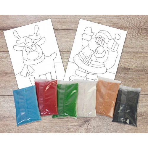 Peel 'N Stick Sand Art Kit Happy Holidays