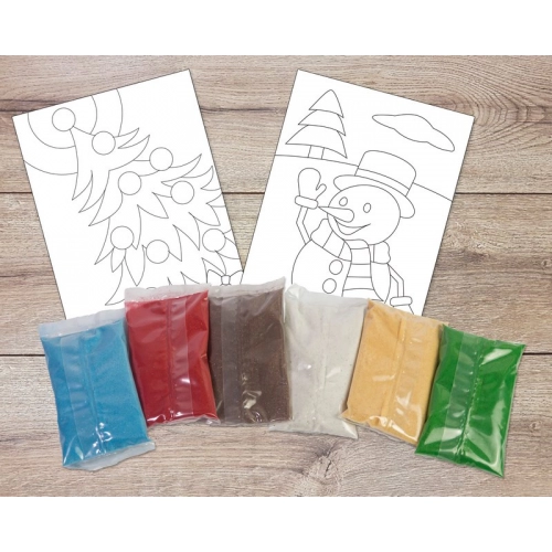 Peel 'N Stick Sand Art Kit Happy Holidays 2