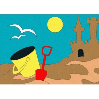 Peel 'N Stick Sand Art Board #1 - At The Beach