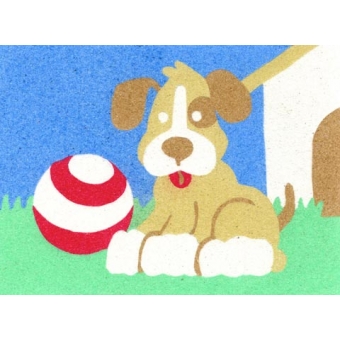 Peel 'N Stick Sand Art Board #4 - Fetch Puppy