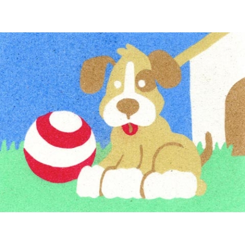 Peel 'N Stick Sand Art Board #4 - Fetch Puppy