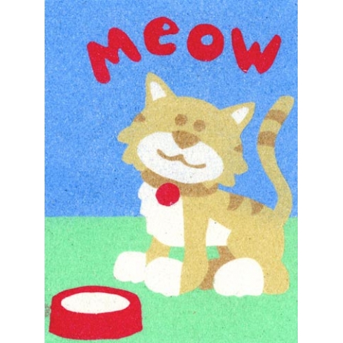 Peel 'N Stick Sand Art Board #5 - Here Kitty Kitty