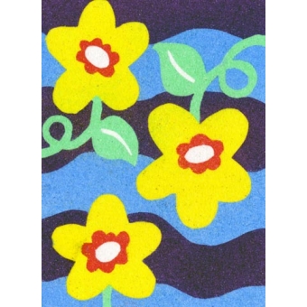Peel 'N Stick Sand Art Board #6 - Flowers In Bloom