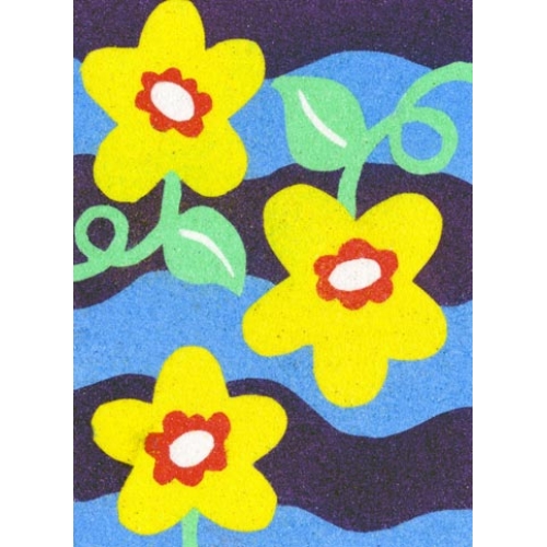 Peel 'N Stick Sand Art Board #6 - Flowers In Bloom
