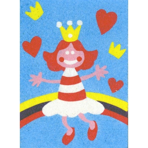 Peel 'N Stick Sand Art Board #8 - Princess Rainbow