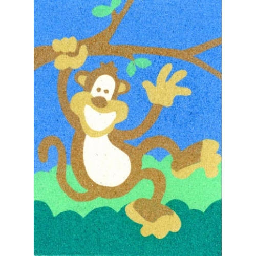 Peel 'N Stick Sand Art Board #12 - Waving Monkey