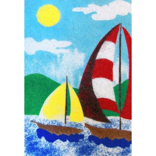 Peel 'N Stick Sand Art Board #16 - Sailing In The Wind