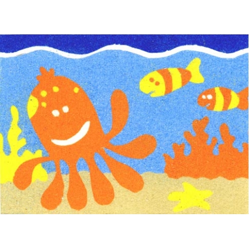 Peel 'N Stick Sand Art Board #18 - Octopus & Friends