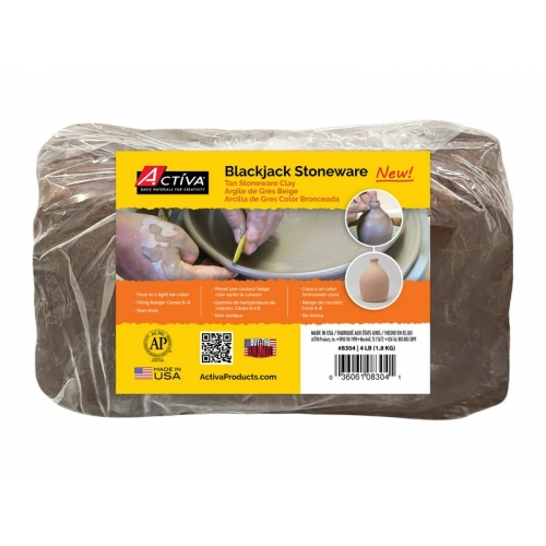 ACTÍVA New Blackjack Tan Stoneware Clay™, 4 lb (1.8 kg) Sample