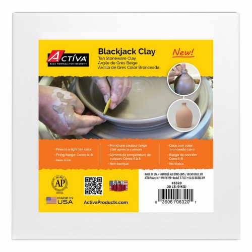 ACTÍVA New Blackjack Tan Stoneware Clay™, 20 lb (9.1 kg)