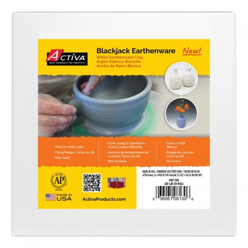 ACTÍVA New Blackjack White Earthenware Clay™, 20 lb (9.1 kg)