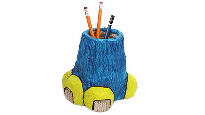 Creature Pencil Holder made with CelluClay Paper Mache