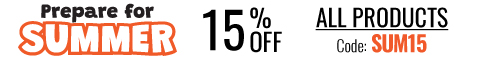 Get 15% off with coupon code SUM15 during our Prepare for Summer Sale!
