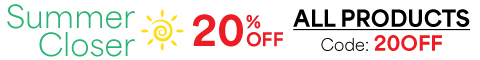 Get 20% off with coupon code 20OFF during our Summer Closer Sale!