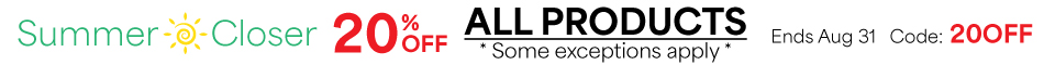 Get 20% off with coupon code 20OFF during our Summer Closer Sale!