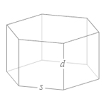 Calculate the bulk sand volume needed for a hexagonal sandbox