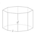 Calculate the bulk sand volume needed for an octagonal sandbox