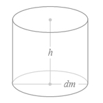 Calculate the colored sand volume needed for a circular vase or bottle