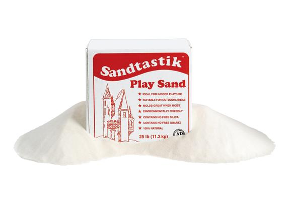 Sandtastik® Therapy Play Sand, Natural White, 300 lb - Colored Sand Company